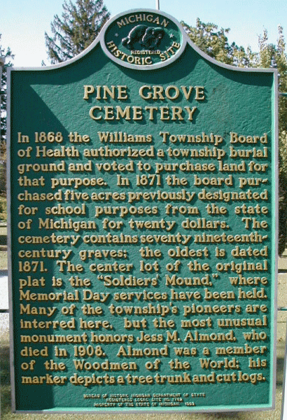Pine Grove Cemetery Historic Marker